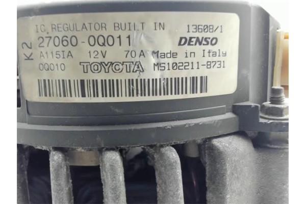 Recambio de alternador para toyota aygo (kgb/wnb)(2005) 1.0 básico [1,0 ltr. - 50 kw cat] referencia OEM IAM 270600Q011 MS102211