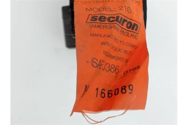 Recambio de cinturon seguridad trasero central para peugeot 205 berlina referencia OEM IAM  166089 