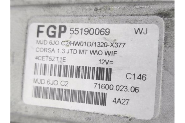 Recambio de centralita para opel corsa c 1.7 cdti referencia OEM IAM 55190069  
