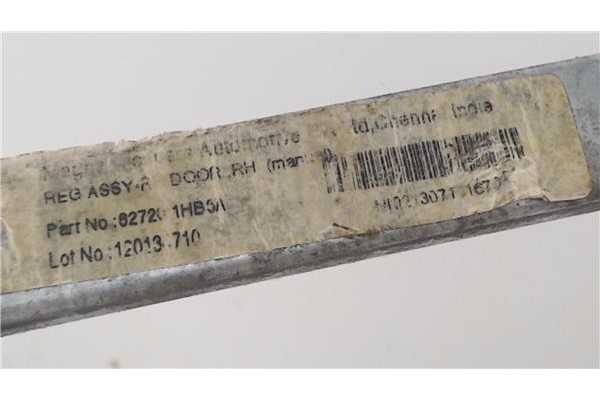 Recambio de mecanismo elevalunas trasero derecho para nissan micra iv (k13k/kk) 1.2 acenta referencia OEM IAM 827201HB5A  