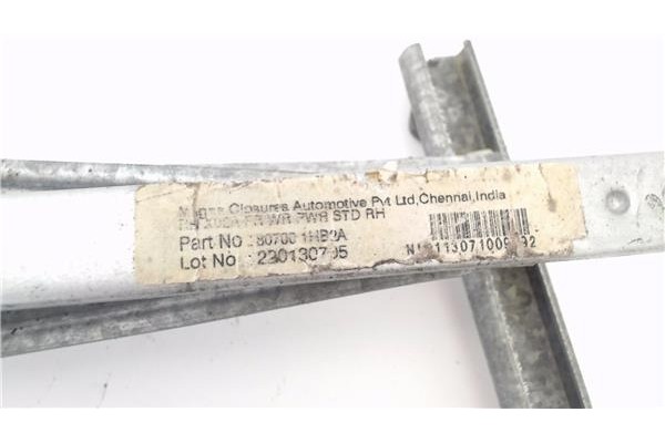 Recambio de mecanismo elevalunas delantero derecho para nissan micra iv (k13k/kk) 1.2 acenta referencia OEM IAM 807201HB0A  