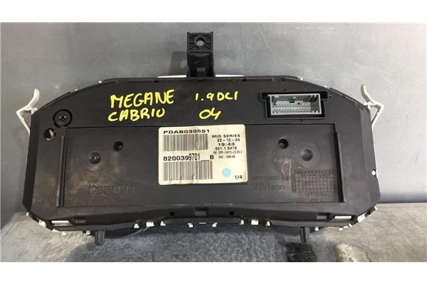 Recambio de cuadro completo para renault megane ii coupe/cabrio 1.9 confort dynamique referencia OEM IAM 8200399701 PDAB039851 